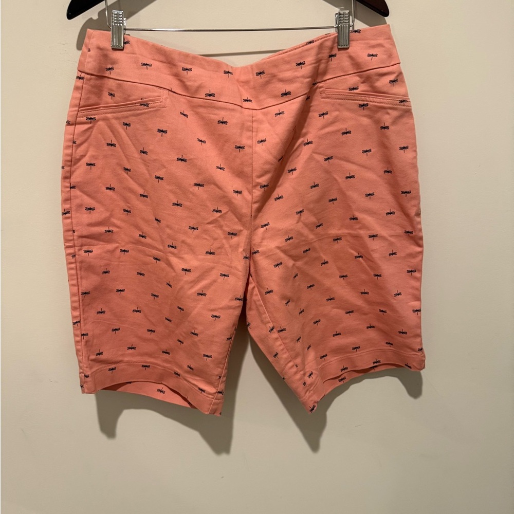 Croft & Barrow Coral Patterned Women's Bermudas